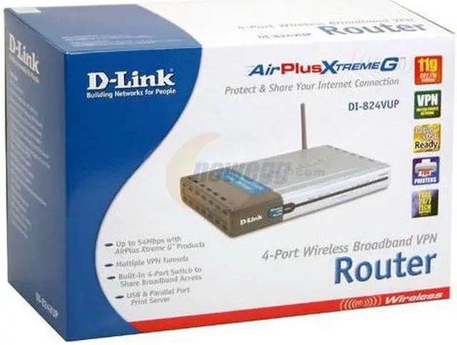 Alt view image 5 of 5 - D-Link DI-824VUP Wireless Network Router IEEE 802.3/3u, IEEE 802.11b/g