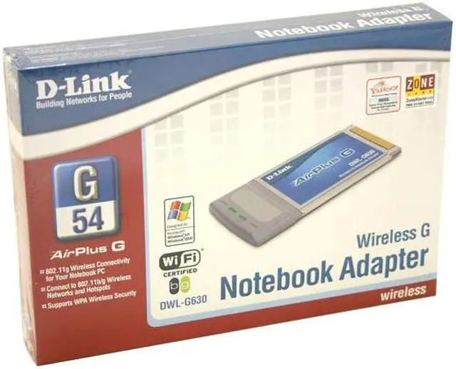 Alt view image 3 of 3 - D-Link AirPlus DWL-G630 G High Speed 2.4GHz 802.11g Wireless Cardbus Adapter