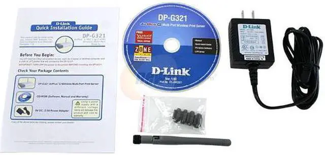 Alt view image 3 of 4 - D-Link DP-G321 High Speed 2.4GHz Wireless Multi-Port Print Server 802.11b / g, RJ45 2 USB 2.0 Ports 1 Parallel DB-36 Male Centronics Port