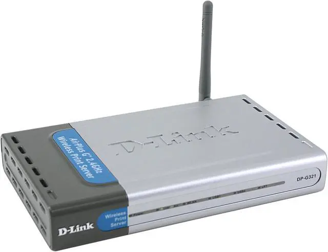 Main image of D-Link DP-G321 High Speed 2.4GHz Wireless Multi-Port Print Server 802.11b / g, RJ45 2 USB 2.0 Ports 1 Parallel DB-36 Male Centronics Port