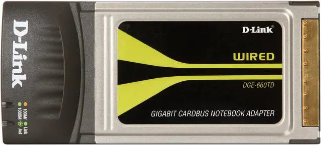 Alt view image 3 of 5 - D-Link GigaExpress DGE-660TD 32-bit Gigabit Ethernet Cardbus Notebook Adapter
