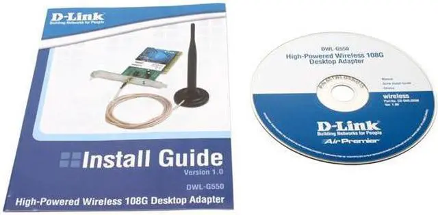 Alt view image 6 of 7 - D-Link DWL-G550 High-Powered Wireless Desktop Adapter IEEE 802.11b/g PCI Up to 108Mbps Wireless Data Rates