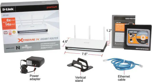 Alt view image 5 of 5 - D-Link Xtreme Gigabit Router (DIR-655) Wireless N300, USB SharePort, Gigabit