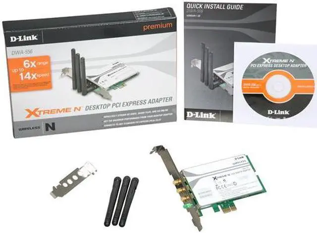 Alt view image 5 of 5 - D-Link DWA-556 Xtreme Desktop Adapter IEEE 802.11g/n PCI Express