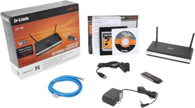 Alt view image 8 of 8 - D-Link DKT-408 Wireless N300 Router + Wireless N300 Adapter Combo (DIR-615+DWA-130)