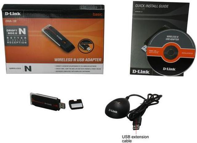 Alt view image 4 of 4 - D-Link Wireless N300 USB Adapter (DWA-130)