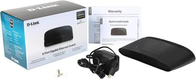 Alt view image 7 of 7 - D-Link DGS-1008G Gigabit Desktop Switch