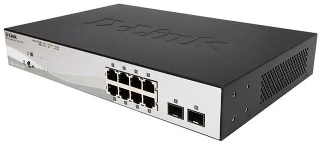 Alt view image 4 of 13 - D-Link 10-Port Gigabit Smart Managed PoE+ Switch | 8 PoE+ Ports (65W) + 2 Optical SFP Ports | L3 Lite | NDAA/TAA Compliant (DGS-1210-10P)