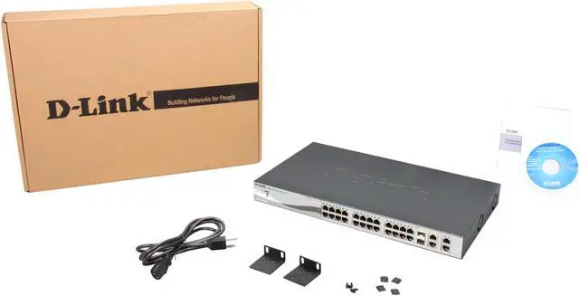 Alt view image 5 of 5 - D-Link WebSmart DES-1210-28P Managed Web Smart Switch