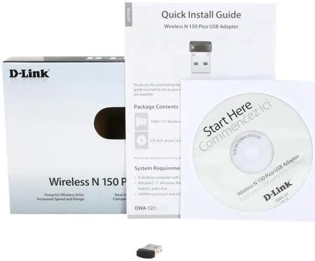 Alt view image 5 of 5 - D-Link Wireless N150 Pico USB Adapter (DWA-121)