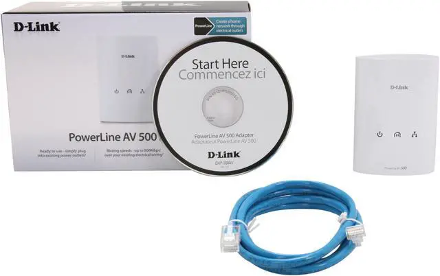 Alt view image 6 of 6 - D-Link PowerLine AV 500 Adapter (DHP-500AV) Up to 500 Mbps