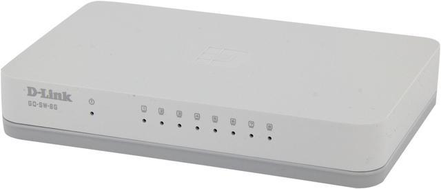  D-Link Ethernet Switch, 8 Port Unmanaged Gigabit Desktop Plug  and Play Compact Design White (GO-SW-8G), White : Everything Else