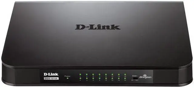 Main image of D-LINK 16-Port Gigabit Unmanaged Desktop Switch (DGS-1016A)