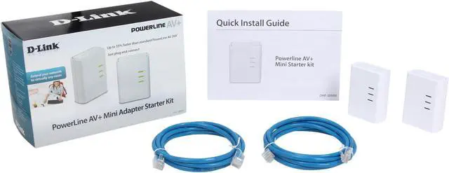 Alt view image 6 of 6 - D-Link DHP-309AV PowerLine AV500 Mini Adapter Starter Kit