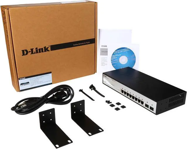 Alt view image 7 of 12 - D-Link 10-Port Gigabit Smart Managed Switch | 8 GbE + 2 Optical SFP Ports | L3 Lite | Surveillance Mode | NDAA/TAA Compliant (DGS-1210-10)