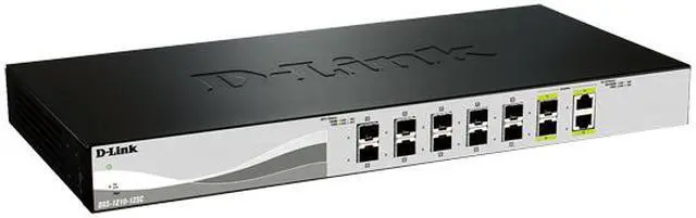 Alt view image 2 of 2 - D-Link DXS-1210-12SC 12-Port 10G SFP+ Web Smart Switch Including 2 10GBASE-T/SFP+ Combo Ports