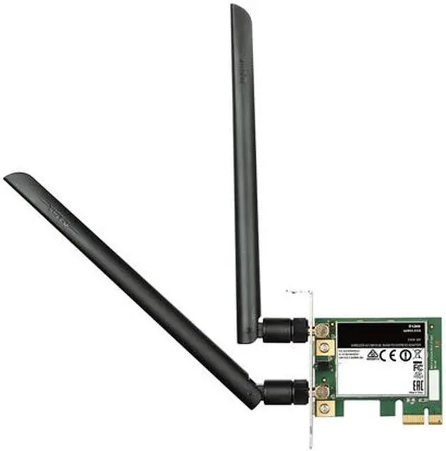 Alt view image 2 of 3 - D-Link Wireless AC1200 Dual-Band PCI Express Adapter IEEE 802.11ac, IEEE 802.11b/g/n PCI Express AC1200 Wireless Data Rates