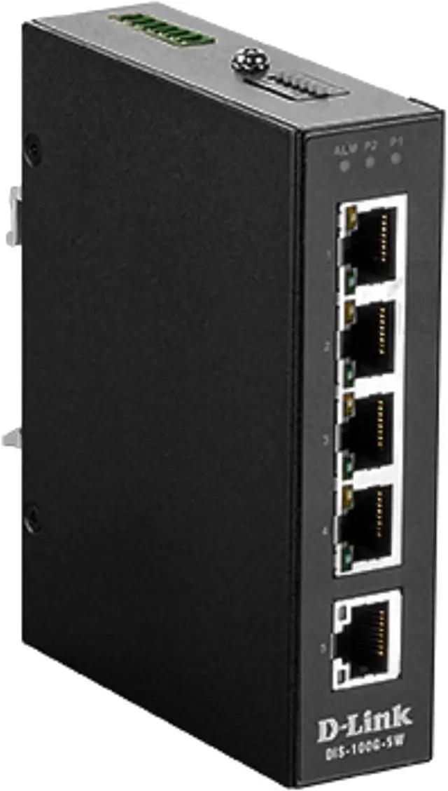 Main image of D-Link DIS-100G-5W 5-Port Unmanaged Industrial Switch, -40 Degree C to +75 Degree C