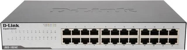 Alt view image 2 of 6 - D-Link DGS-1024C 24-Port 10/100/1000 Mbps Gigabit Unmanaged Desktop Switch