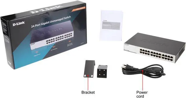 Alt view image 6 of 6 - D-Link DGS-1024C 24-Port 10/100/1000 Mbps Gigabit Unmanaged Desktop Switch