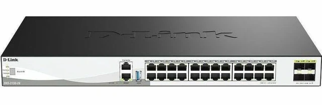 Main image of D-Link DXS-3130-28 Ethernet Switch - 24 Ports - Manageable - 25 Gigabit Ethernet - 3 Layer Supported - 76.58 W Power Consumption - DXS-3130-28