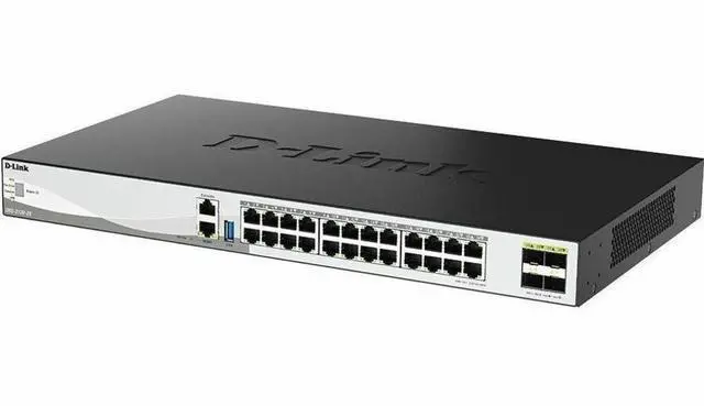 Alt view image 2 of 3 - D-Link DXS-3130-28 Ethernet Switch - 24 Ports - Manageable - 25 Gigabit Ethernet - 3 Layer Supported - 76.58 W Power Consumption - DXS-3130-28