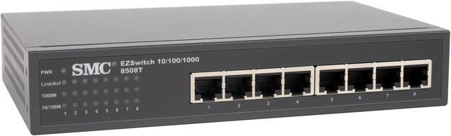 Alt view image 3 of 6 - SMC LG-ERICSSON SMC8508T Unmanaged Unmanaged 8 Ports with Jumbo Frame Support Rack Mountable Switches