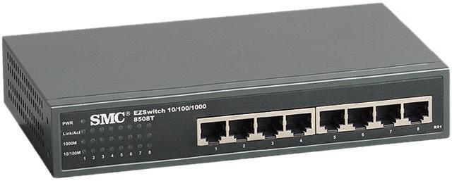 Main image of SMC LG-ERICSSON SMC8508T Unmanaged Unmanaged 8 Ports with Jumbo Frame Support Rack Mountable Switches