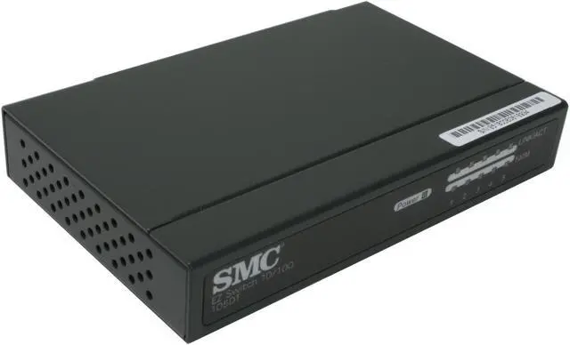 Alt view image 3 of 8 - SMC LG-ERICSSON SMC105DT Unmanaged 5 Ports Internal Power Switches