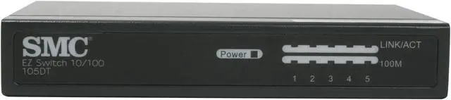 Alt view image 2 of 8 - SMC LG-ERICSSON SMC105DT Unmanaged 5 Ports Internal Power Switches