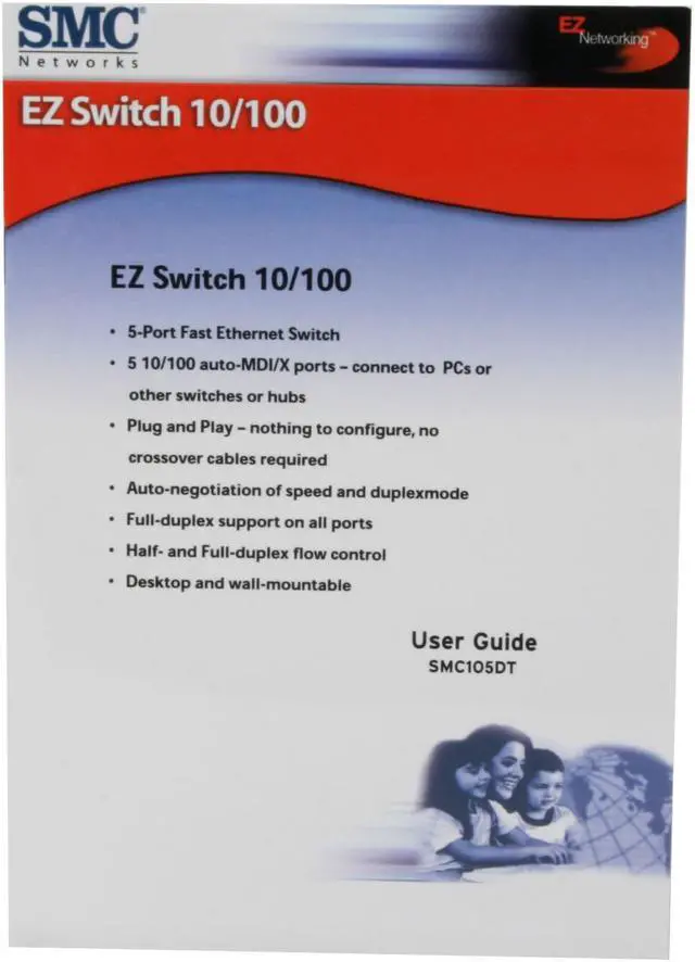 Alt view image 7 of 8 - SMC LG-ERICSSON SMC105DT Unmanaged 5 Ports Internal Power Switches