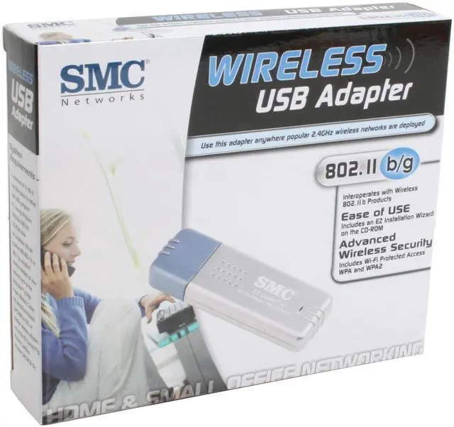 Alt view image 6 of 6 - SMC LG-ERICSSON SMCWUSB-G EZ Connect 2.4GHz Wireless Adapter IEEE 802.11b/g USB 2.0 Up to 54Mbps Wireless Data Rates