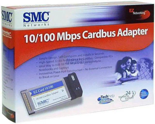 Alt view image 4 of 4 - SMC LG-ERICSSON EZ Card SMC8036TX 10/100 Mbps Fast Ethernet CardBus Adapter