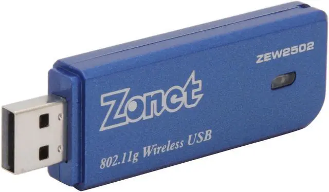Alt view image 3 of 6 - Zonet ZEW2502A Wireless Adapter w/USB Cable IEEE 802.11b/g USB 2.0 Up to 54Mbps Wireless Data Rates