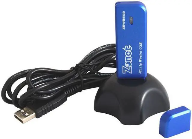 Main image of Zonet ZEW2502A Wireless Adapter w/USB Cable IEEE 802.11b/g USB 2.0 Up to 54Mbps Wireless Data Rates