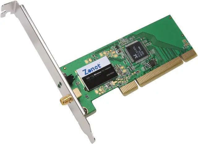 Main image of Zonet ZEW1605A 802.11g Wireless Adapter w/Extended Antenna IEEE 802.11b/g PCI Up to 54Mbps Wireless Data Rates