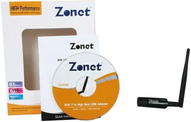 Alt view image 5 of 5 - Zonet ZEW2590 High Gain Wireless Adapter IEEE 802.11b/g/n USB 2.0 Up to 150Mbps Wireless Data Rates