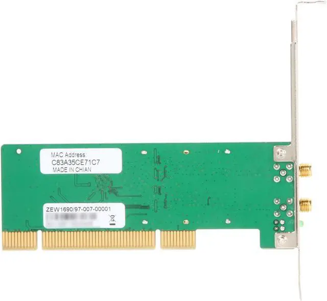 Alt view image 6 of 7 - Zonet ZEW1690 Wireless Adapter with Dual 7dbi Hi-Gain Antenna & Bonus Low-Profile Bracket IEEE 802.11b/g/n PCI Up to 300Mbps Wireless Data Rates