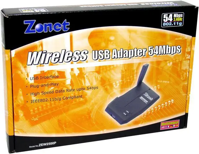 Alt view image 5 of 9 - Zonet ZEW2500P Wireless Adapter IEEE 802.11b/g MINI USB / USB 2.0 Up to 54Mbps Wireless Data Rates