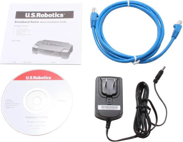 Alt view image 4 of 5 - U.S. Robotics USR8004 Broadband Router 1 x 10/100Mbps WAN Ports 4 x 10/100Mbps LAN Ports