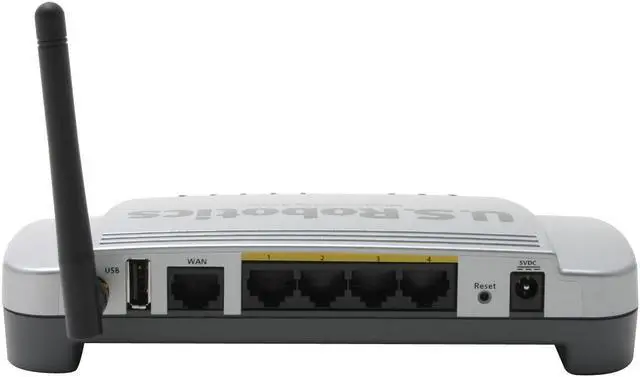 Alt view image 3 of 5 - U.S. Robotics USR5461 Wireless MAXg Router with Print Server IEEE 802.11b/g