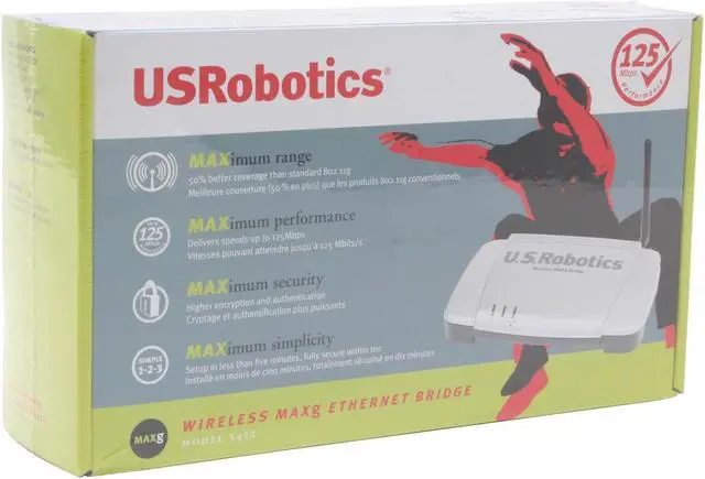 Alt view image 5 of 5 - U.S. Robotics USR5432 Wireless MAXg Bridge