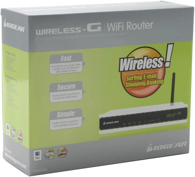 Ogero Fiber Router IOGEAR GWA504 Wireless Broadband Router - Newegg.com