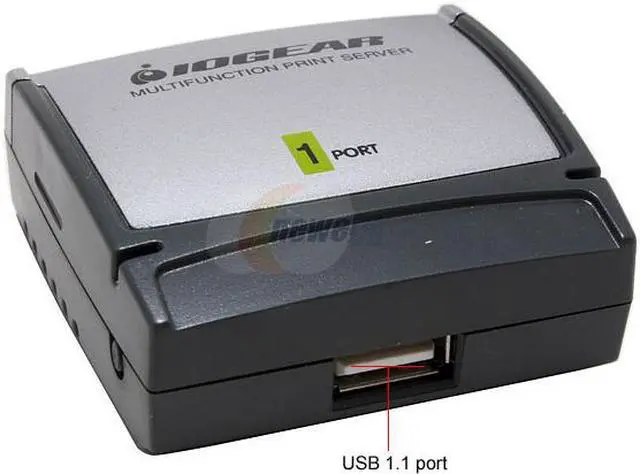 Alt view image 2 of 5 - IOGEAR GMFPSU01 Multi-Function Print Server RJ45 USB 1.1