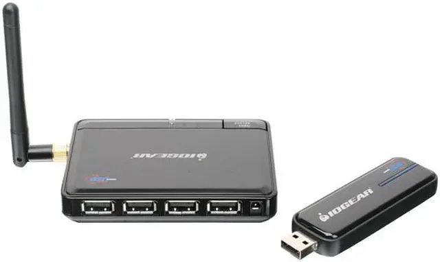 Alt view image 3 of 5 - IOGEAR GUWH104KIT Wireless USB Hub and Adapter