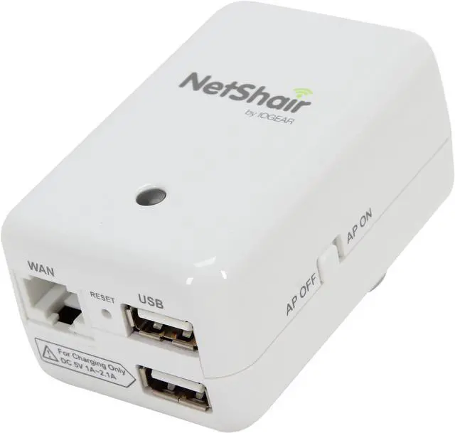 Main image of IOGEAR GWRH1 NetShair Link Portable Wi-Fi Router & USB Media Hub IEEE 802.11b/g/n