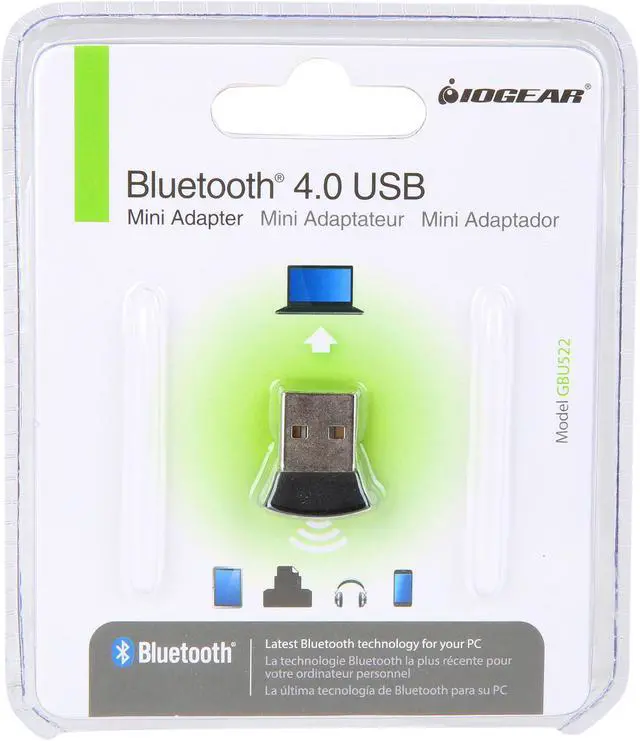 Alt view image 5 of 5 - Iogear GBU522 Bluetooth 4.0 Dual-Mode USB Mini Adapter