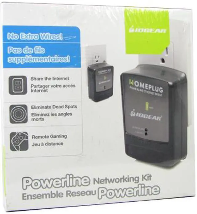 Alt view image 4 of 4 - IOGEAR GHPB32W4 Powerline Networking Kit With Homeplug Wall Mount Bridge Up to 14Mbps