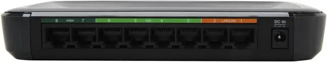 Alt view image 4 of 5 - WD My Net 8-Port Gigabit Switch - 8x Ports, 10/100/1000 Gigabit, Port-Based QoS, Plug-n-Play WDBJVC0000NCH-NESN