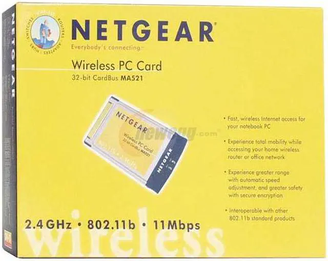 Alt view image 4 of 5 - NETGEAR MA521 802.11b Wireless PC Card
